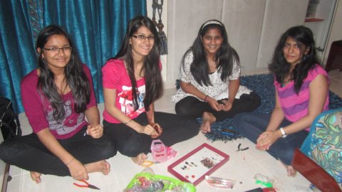 ￼We Youth joined to make jewelry from colorful beads, organize funds and support LEA
