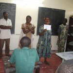 Teachers use sign language to explain MY World to children