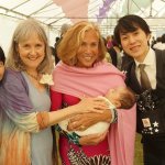 Yuka Saonji, Deborah Moldow, Nina and baby Soma