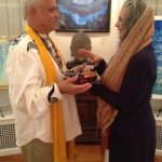 Renowned violinist Jennifer Holt prepares to play for peace leaders for the International Day of Peace concert in New York
