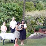 With my trophy and certificate, receiving it from Seychelles Officials.