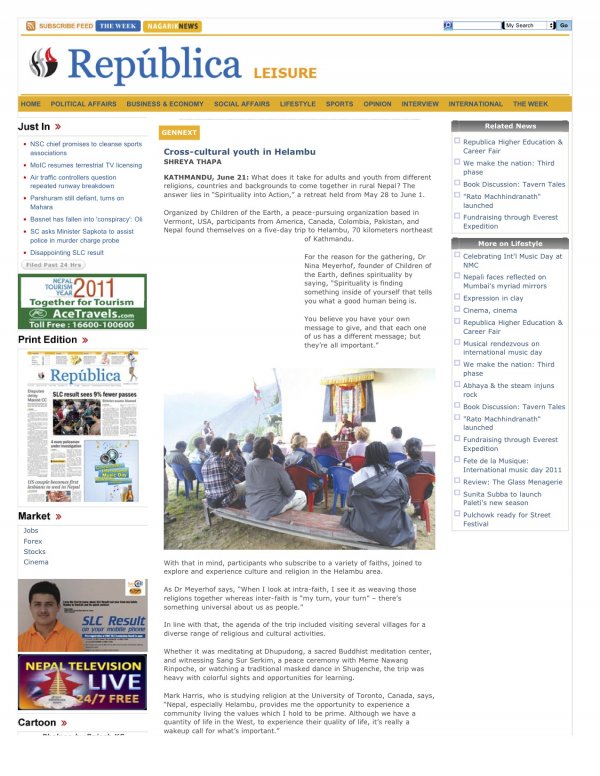 Cross-cultural youth in Helambu
