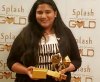 Simran receiving the Splash 'Heart of Gold' award